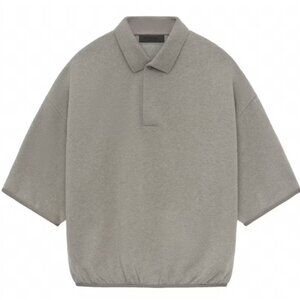 Fear of God Essentials Core Collection 3/4 Sleeve Polo Heather Grey